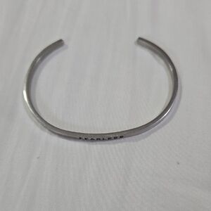 Kate Spade Sterling Silver Stamped "FEARLESS" Cuff Bracelet